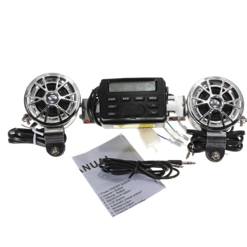 ATV-MOTORCYCLE-12V-FM-Radio-MP3-IPOD-Stereo-Speakers-Amplifiers-System-Audio-Sound-Music-Songs-Media-Player-Quad-Four-4-Wheelers-Professional-All-Terrain-Offroad-Racing-Sport-Sporting-Supplies-Vehicle-0