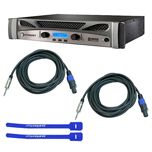 Crown-XTi-2002-Power-Amplifier-w-Speakon-to-14-Speaker-Cables-Cable-Ties-0