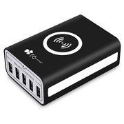 EC-Technology-50W-10A-5-Port-Smart-USB-Charger-with-Qi-Enabled-Wireless-Charging-Pad-Family-sized-Desktop-USB-Charger-for-iPhone-iPad-Samsung-Nexus-HTC-LG-Nokia-Motorola-Other-Smartphone-or-Tablets-an-0