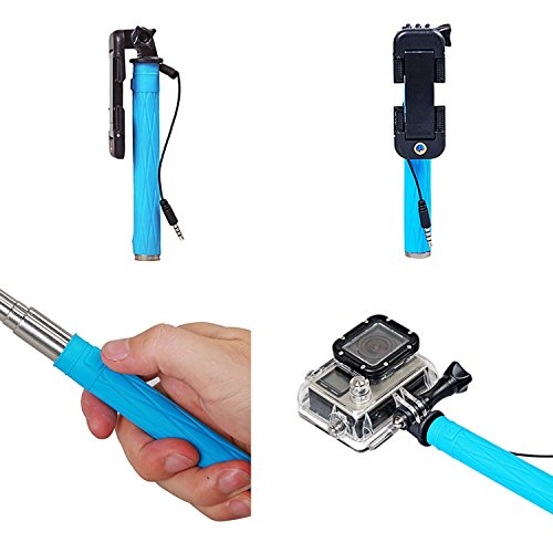Ibepro-Super-Mini-Cell-Phone-Selfie-Stick-Worlds-Shortest-Supreme-Mini-Pocket-Size-Pen-Hook-Style-All-in-1-Wire-Remote-Extendable-Handheld-Selfie-Stick-with-Adjustable-Pole-Holder-for-Iphone-Samsung-X-0-3