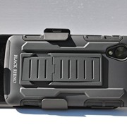 LG-Google-Nexus-5-Case-Black-Protective-Case-Hybrid-Futuristic-Dual-Layer-Combo-Case-Tough-Armor-Shockproof-Skin-Case-Cover-with-Kickstand-Belt-Clip-for-the-G-Google-Nexus-5-Smart-Phone-Black-Rhino-Bl-0-0