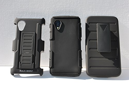 LG-Google-Nexus-5-Case-Black-Protective-Case-Hybrid-Futuristic-Dual-Layer-Combo-Case-Tough-Armor-Shockproof-Skin-Case-Cover-with-Kickstand-Belt-Clip-for-the-G-Google-Nexus-5-Smart-Phone-Black-Rhino-Bl-0-1
