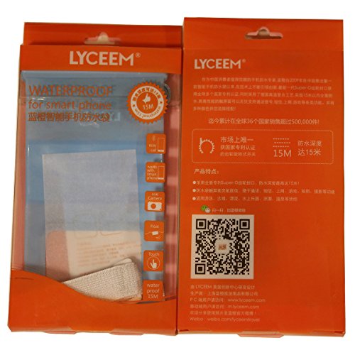 LYCEEM-Waterproof-Cell-Phone-Carrying-Cases-Dry-Bag-for-iPhone-3-4-4S-5-5S-6-Sumsung-Nokia-Lumia-HTC-BlackBerry-LG-Xiaomi-Motorola-fit-all-Smartphone-Smaller-than-47-Black-0-4