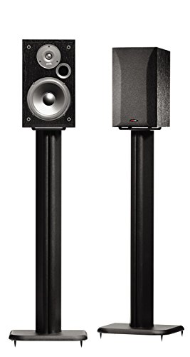 SANUS-BF31-B1-31-Speaker-Stands-for-Bookshelf-Speakers-up-to-20-lbs-Black-Set-of-2-0