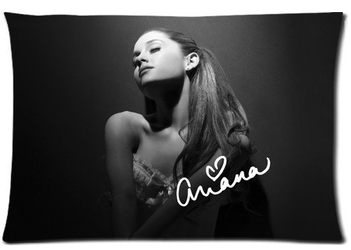 Cartrol-Cotton-Polyester-Custom-Pillowcase-American-actress-singer-and-songwriter-Ariana-Grande-Zippered-Pillow-case-Covers-Standard-Size-20-quotx30-quot-one-side-0