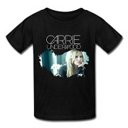 GOOOSO-Kids-I-Love-Carrie-Underwood-Cotton-Tshirts-Black-M-0