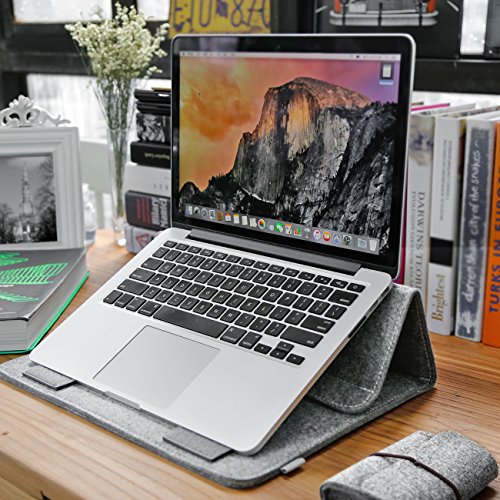 Inateck-129-iPad-Pro-133-Inch-MacBook-Air-Pro-Retina-Sleeve-Case-Cover-Ultrabook-Netbook-Laptop-Bag-Tablet-PC-Sleeve-with-Stand-Function-for-MacBook-and-iPad-Gray-0-5