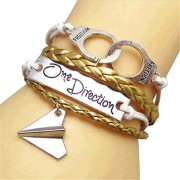 JQUEEN-Carved-One-Direction-Silver-Plated-Paper-Airplane-Freedom-Handcuffs-Infinity-Leather-BraceletGold-0