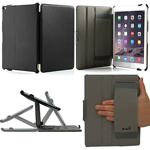 KHOMO-iPad-Pro-Case-Released-September-2015-Black-PU-Leather-Executive-Cover-with-Hand-Strap-Holder-and-Smart-Feature-Built-in-magnet-for-sleep-wake-feature-For-Apple-iPad-Pro-129-Inch-Tablet-0
