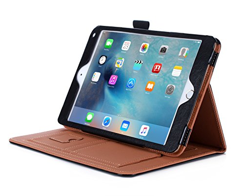 iPad-Pro-Case-Bovon-Folio-Premium-PU-Leather-Stand-Case-Cover-with-Auto-Wake-Sleep-Feature-Elastic-Strap-Card-Slots-Note-Holder-for-Apple-iPad-Pro-2015-Release-Black-0-5
