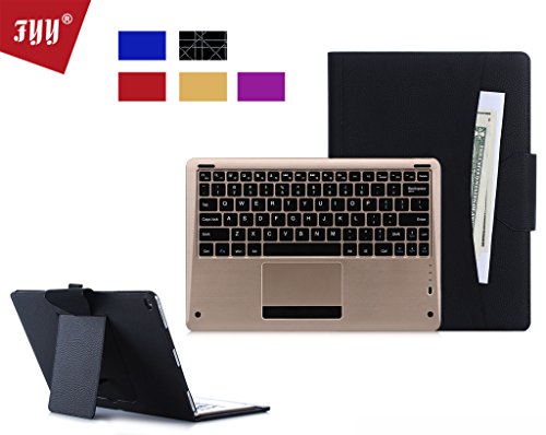 iPad-Pro-Case-FYY-Luxury-Gold-Keyboard-Magnetically-Detachable-Wireless-Bluetooth-Keyboard-Leather-Case-Smart-Cover-with-Note-Holder-for-Apple-iPad-Pro-129-2015-Black-0-0