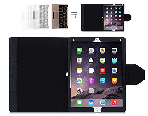 iPad-Pro-Case-FYY-Luxury-Gold-Keyboard-Magnetically-Detachable-Wireless-Bluetooth-Keyboard-Leather-Case-Smart-Cover-with-Note-Holder-for-Apple-iPad-Pro-129-2015-Black-0-4