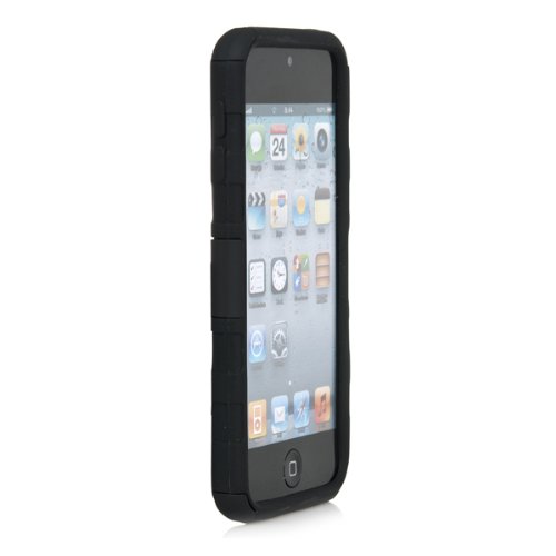 iPod-Touch-iSee-Case-TM-Rugged-Hybrid-Kickstand-Full-Cover-Holster-Case-with-Locking-Belt-Swivel-Clip-Stand-for-2012-New-iPod-Touch-5-5th-Generation-iTouch-5-it5-King-Holster-Black-on-Black-0-4